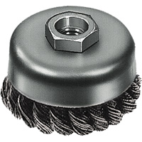 Brosse boisseau &agrave; fil nou&eacute;, 3" dia. x 5/8"-11 arbre Absolute Business Supply