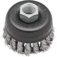 Brosse boisseau &agrave; fil nou&eacute;, 3" dia. x 5/8"-11 arbre Absolute Business Supply