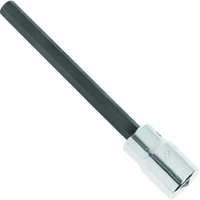 Extra-Long Bit Socket, Hex, 1/4" x 4-5/8" L, 1/2" Square Drive Drive Absolute Business Supply