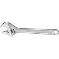Adjustable Wrench, 12-1/8" L, 1-19/32" Max Width, Chrome Absolute Business Supply