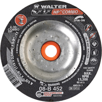HP Combo Spin-On Combination Wheel, 4-1/2" x 1/8", 5/8"-11 Arbor, Type 27S Absolute Business Supply
