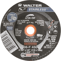 Depressed Centre Grinding Wheels - Stainless Type 27, 4-1/2" x 1/4", 5/8"-11 Arbor, Type 27S Absolute Business Supply