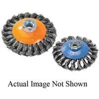 Knot-Twisted Wire Saucer Cup Brush, 6" Dia. x 5/8"-11 Arbor Absolute Business Supply