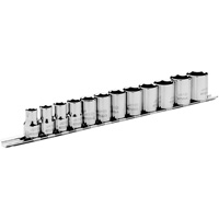 Metric Socket Set, 12 Pcs, 3/8" Drive Size Absolute Business Supply