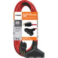 Cordon rallonge en vinyle, Ext&eacute;rieur, SJTW, AWG 14/3, 15 A, 3 prise(s), 25' Absolute Business Supply