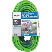 Cordon rallonge haute visibilit&eacute; Neon Flex, Ext&eacute;rieur, SJTW, AWG 12/3, 15 A, 50' Absolute Business Supply