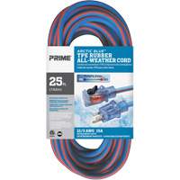 Cordon rallonge verrouillable toute saison en caoutchouc TPE Arctic Blue, Toutes saisons, SJEOW, AWG 12/3, 15 A, 25' Absolute Business Supply