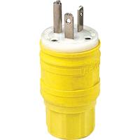 Wetguard Watertight Straight Blade Plug, Plastic, 20 A, 250 V Absolute Business Supply