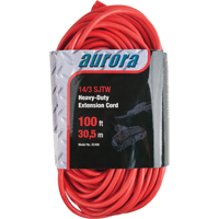 Vinyl Extension Cord, Outdoor, SJTW, 14/3 AWG, 13 A, 3 Outlet(s), 100' Absolute Business Supply