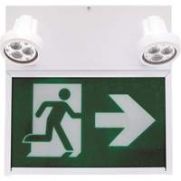 Running Man Exit Sign, LED, Battery Operated/Hardwired, 12" L x 12 1/2" W, Pictogram Absolute Business Supply