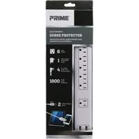 USB Charging Surge Protectors, 6 Outlets, 1800 J, 1875 W, 4' Cord Absolute Business Supply