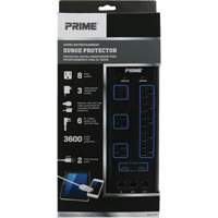 USB Charging Surge Protectors, 8 Outlets, 3600 J, 1875 W, 6' Cord Absolute Business Supply