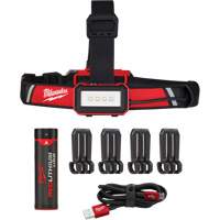 Lampe frontale USB &agrave; profil bas, DEL, 600 lumens, 2 hres de fonctionnement, piles Rechargeable Absolute Business Supply