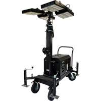 Beacon LED Four-Light Tower, Diesel/Electric, 800 Watts, 120000 Lumens, 17' High Absolute Business Supply