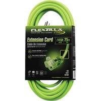 Cordon rallonge industriel Flexzilla Pro, Toutes saisons, SJTW, AWG 14/3, 15 A, 25' Absolute Business Supply