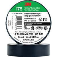 Temflex General Use Vinyl Electrical Tape 175, 19 mm (3/4") x 18 M (60'), Black, 7 mils Absolute Business Supply